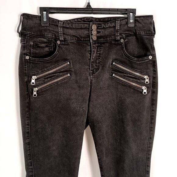 Torrid Jegging Skinny High-Rise Multi Zip Jean Black Size 14 Short Stretch - Picture 5 of 8